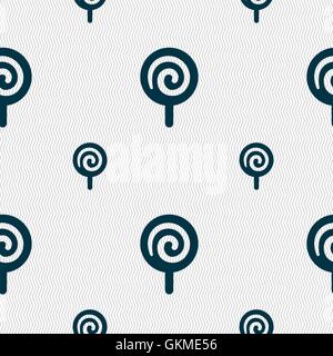 Conical Flask icon sign. Seamless pattern with geometric texture. Vector Stock Vector