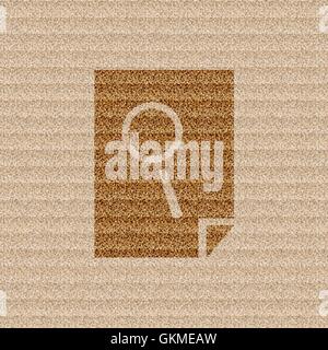 Search in file  icon symbol Flat modern web design with long shadow and space for your text. Vector Stock Vector