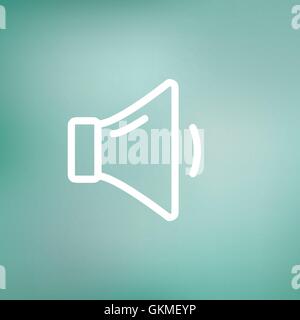 Low speaker volume thin line icon Stock Vector
