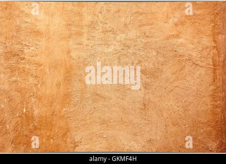 texture walls covered with brown plaster Stock Photo