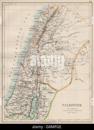 PALESTINE. Galilee Samaria Judea Perea Phoenicia Decapolis. JOHNSTON, 1903 map Stock Photo