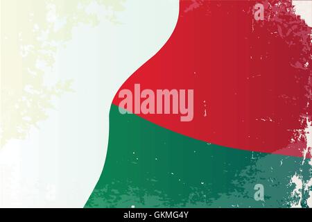 Madagascar Flag Grunge Stock Vector
