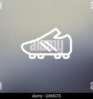 Soccer Shoes thin line icon Stock Vector