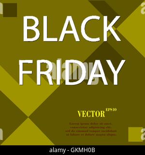 Black friday icon symbol Flat modern web design with long shadow and space for your text. Vector Stock Vector