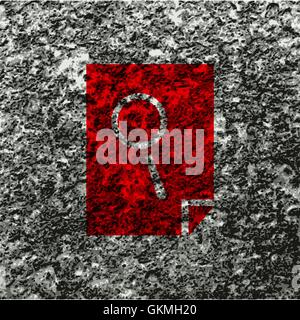 Search in file  icon symbol Flat modern web design with long shadow and space for your text. Vector Stock Vector