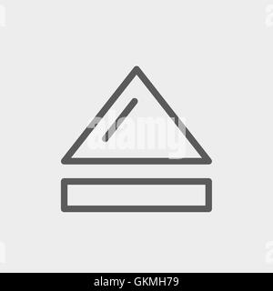 Eject button thin line icon Stock Vector