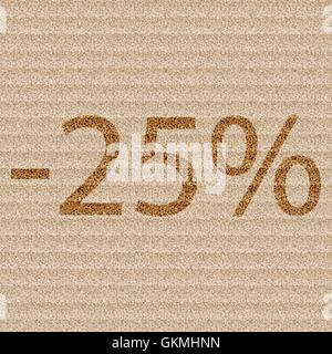 25 percent discount icon symbol Flat modern web design with long shadow and space for your text. Vector Stock Vector