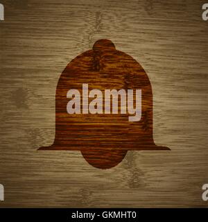 Alarm bell icon symbol Flat modern web design with long shadow and space for your text. Vector Stock Vector