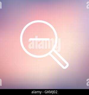 Decrease the volume thin line icon Stock Vector