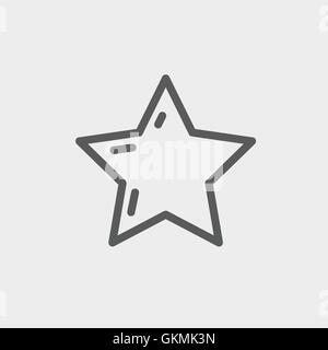 Star or best choice thin line icon Stock Vector
