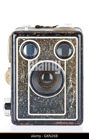 Vintage Box Brownie Camera with some corrosion and signs of wear Stock Photo