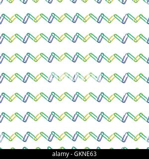 Colorful picture: the cute pattern with paper clips on a white background Stock Vector