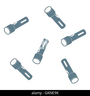 Nice picture of a colored flashlights on a white background Stock Vector