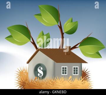 house building architectural build isolated model design project concept plan draft bird new human Stock Vector