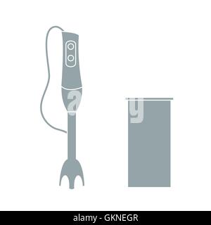 Stylized icon of a colored blender on a white background Stock Vector
