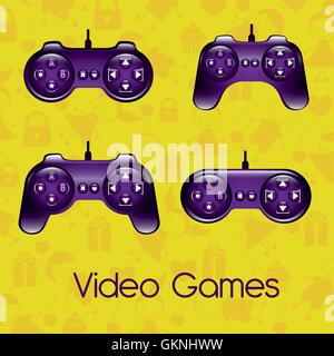 Videogames Silhouettes Stock Vector