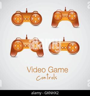 Videogames Silhouettes Stock Vector