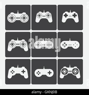 Videogames Silhouettes Stock Vector