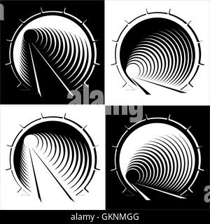 abstract images of tunnel in the mountain Stock Vector