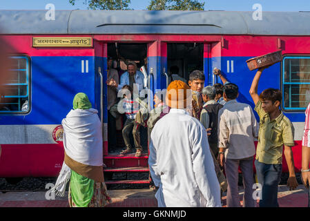 Indian Railway, Rajasthan India. Stock Photo