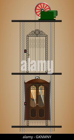 old lift in the context of Stock Vector