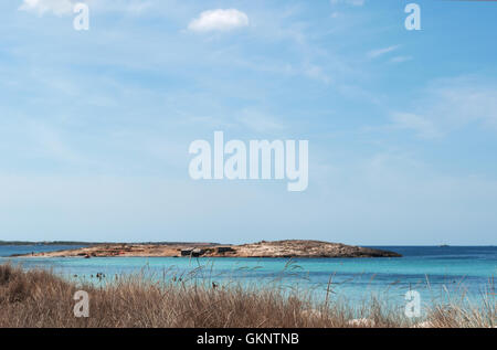 Formentera, Balearic Islands: view of ses Illetes beach, one of the most famous beach of the island Stock Photo