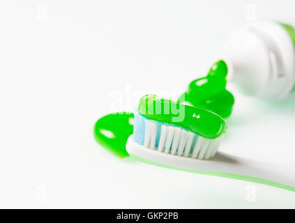 A toothpaste squeezed from a tube on white background Stock Photo - Alamy