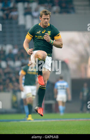 Nelspruit, South Africa. 20 August 2016. The South African National Rugby team in action against the Pumas at Mbombela Stadium. Ruan Combrinck Stock Photo