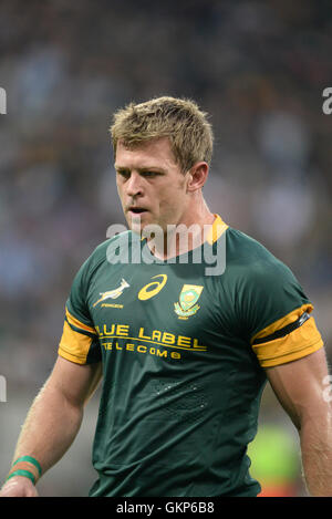 Nelspruit, South Africa. 20 August 2016. The South African National Rugby team in action against the Pumas at Mbombela Stadium. Ruan Combrinck Stock Photo