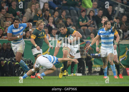 Nelspruit, South Africa. 20 August 2016. The South African National Rugby team in action against the Pumas at Mbombela Stadium. Eben Etzebeth Stock Photo