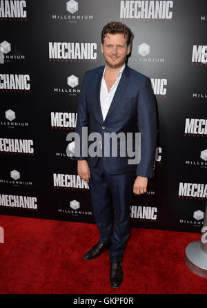 Los Angeles, USA. 22nd Aug, 2016. LOS ANGELES, CA. August 22, 2016: Director Dennis Gansel at the Los Angeles premiere of 'Mechanic: Resurrection' at the Arclight Theatre, Hollywood. Picture Credit:  Sarah Stewart/Alamy Live News Stock Photo