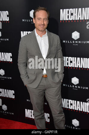 Los Angeles, USA. 22nd Aug, 2016. LOS ANGELES, CA. August 22, 2016: Screenwriter Tony Mosha at the Los Angeles premiere of 'Mechanic: Resurrection' at the Arclight Theatre, Hollywood. Picture Credit:  Sarah Stewart/Alamy Live News Stock Photo