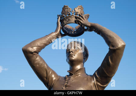 Statue of Prince Hal, a character in Shakespeare's play Henry IV, part a monument commemorating  Shakespeare in Stratford Stock Photo