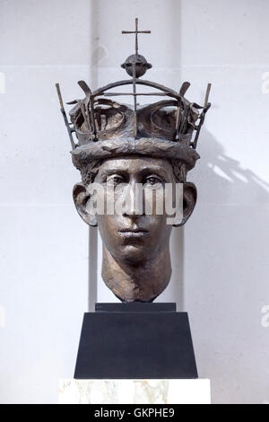 Sculpture of King Charles III (then Charles Prince of Wales) by David Wynne, Guildhall Art Gallery, London, UK Stock Photo