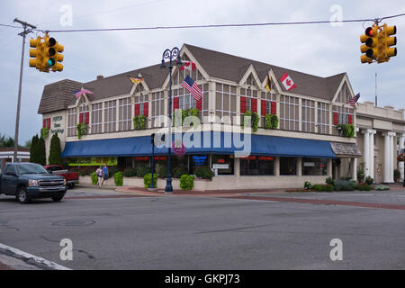 Furniture store in downtown Frankenmuth, Michigan. Frankenmuth has become a tourist destination during the past several years. Stock Photo