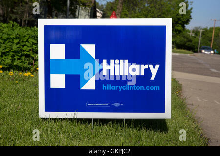 Hillary Clinton yard sign for United States President Stock Photo