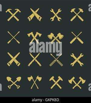 Cross Tool Elements Stock Vector