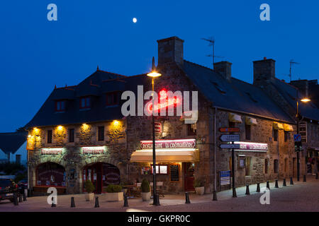 Town center of Perros-Guirec, Cote de Granit Rose, Brittany, France Stock Photo