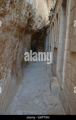 Monastery of the Temptation, Jericho, Palestine Stock Photo