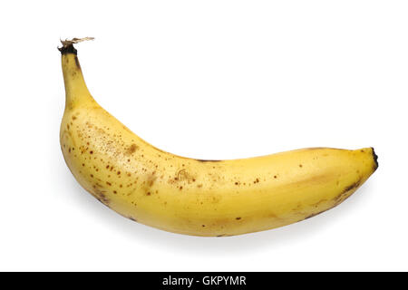 perfect ripe single banana isolated Stock Photo