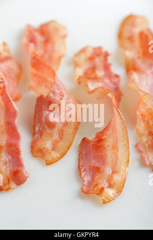 farm house bacon isolated on white background Stock Photo