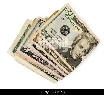 Wad Of Money With Shadow Stock Photo