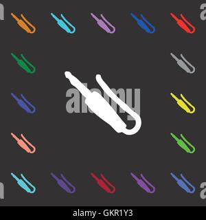 plug, mini jack icon sign. Lots of colorful symbols for your design. Vector Stock Vector