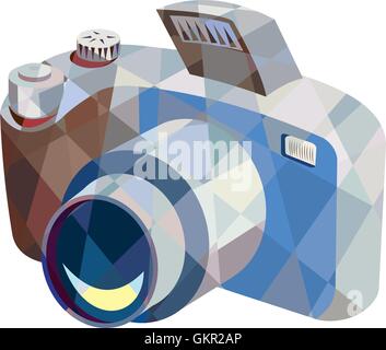 Camera DSLR Low Polygon Stock Vector