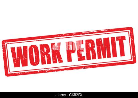 Work permit Stock Vector