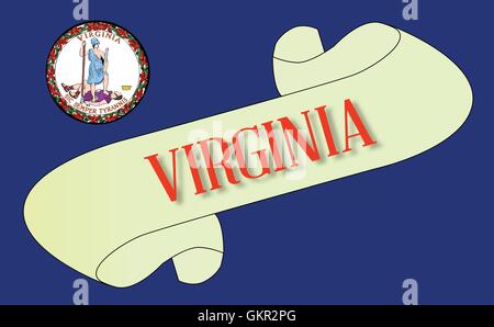 Virginia Scroll Stock Vector