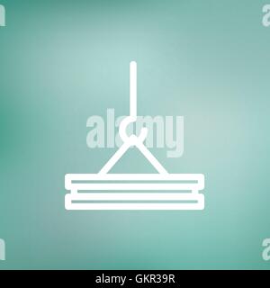 Crane thin line icon Stock Vector