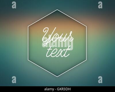 Blur hexagon blue green and orange background Stock Vector