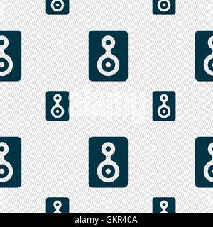 Video Tape icon sign. Seamless pattern with geometric texture. Vector Stock Vector