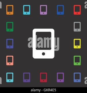 Tablet icon sign. Lots of colorful symbols for your design. Vector Stock Vector